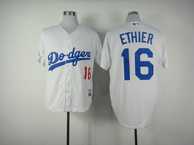 Men Los Angeles Dodgers 16 Ethier White MLB Jerseys